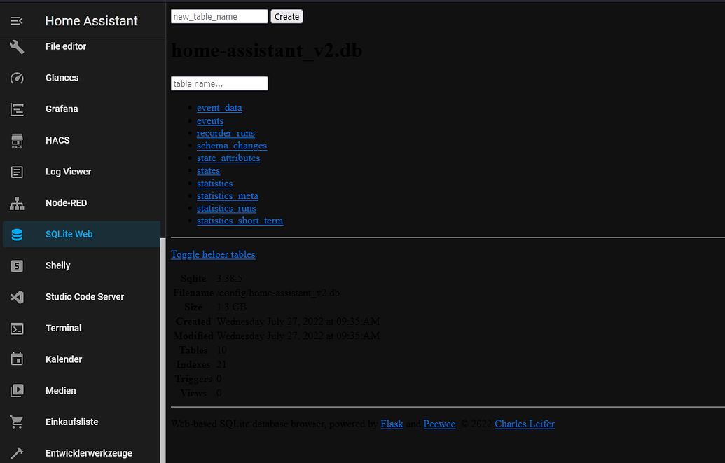 Home Assistant Community Add-on: SQLite Web - Home Assistant OS - Home ...
