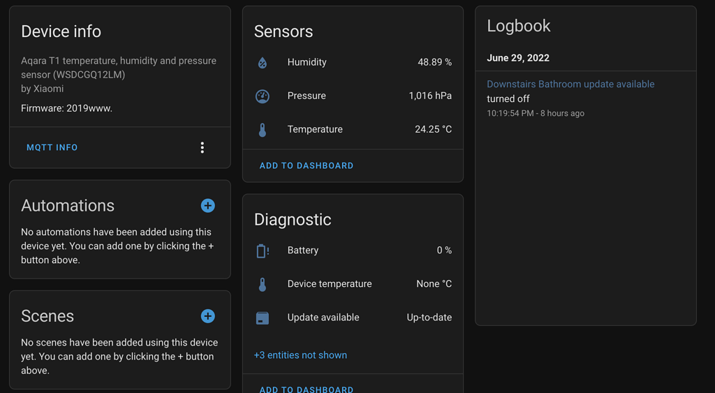 Logging historical zigbee2mqtt sensor data in HomeAssistant? Zigbee