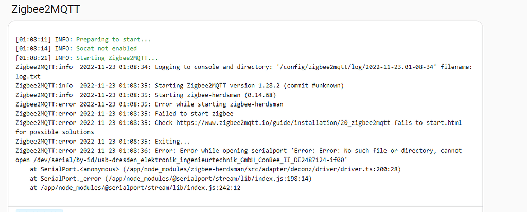 Problem with installation zigbee2mqtt - Zigbee - Home Assistant Community