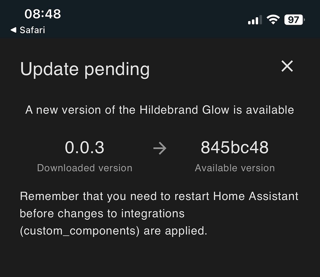 Hildebrand Glow Integration query Configuration Home Assistant