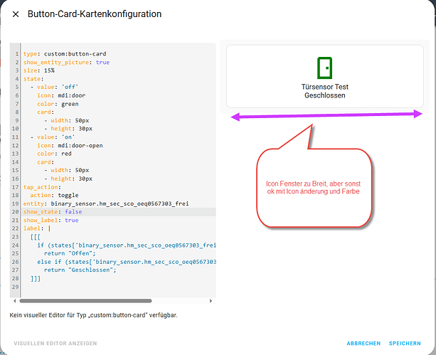 Script Testsensor Door - card to width