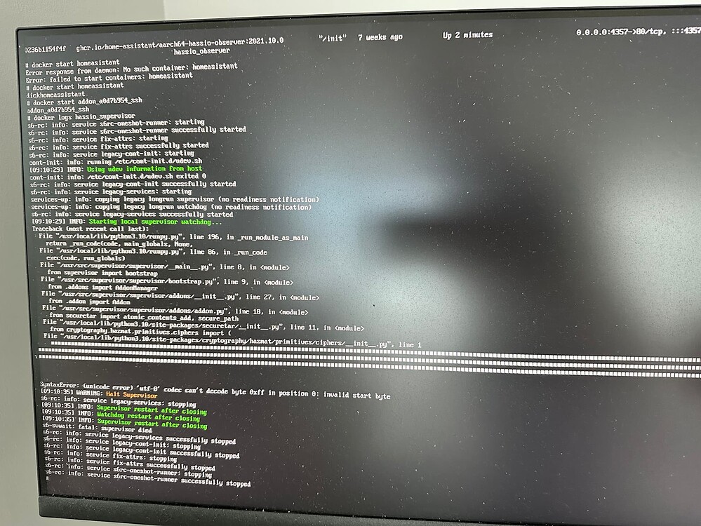 Invalid start byte - supervisor container - cryptography/hazmat - Home ...