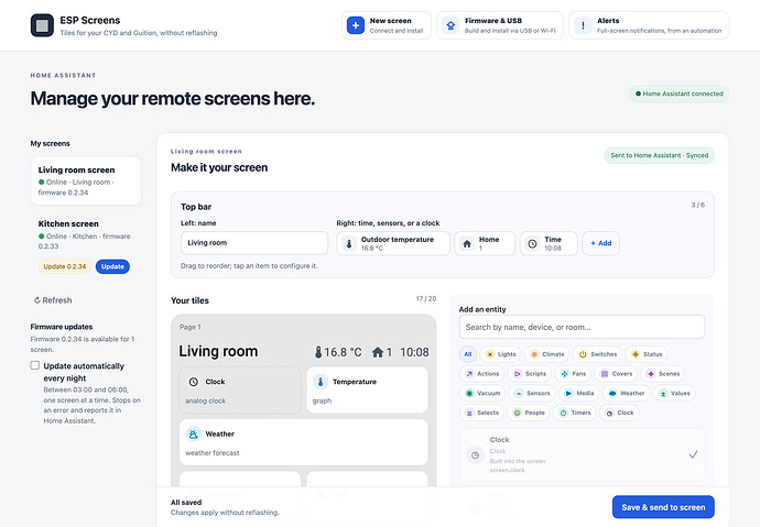 ESP Screens in Home Assistant