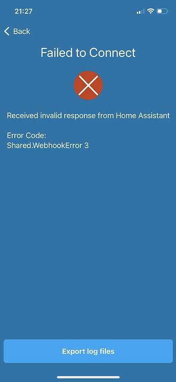 Companion App Connection Errors - Home Assistant Companion for Apple ...