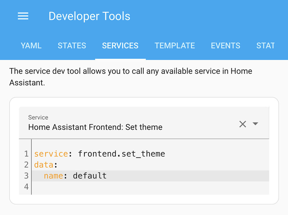 Reset theme like original - Frontend - Home Assistant Community