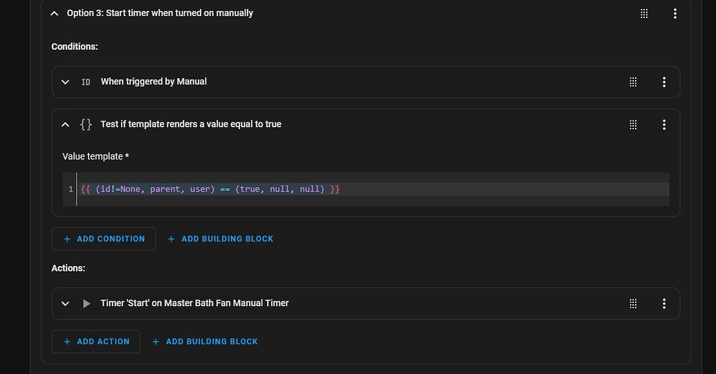 Need to override this automation if the light turns on manually