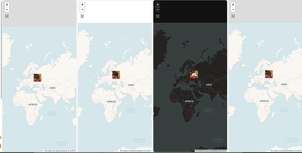 Map White Mode Map card: set