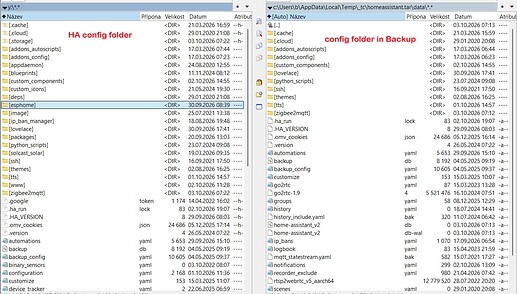 HA config vs Backup