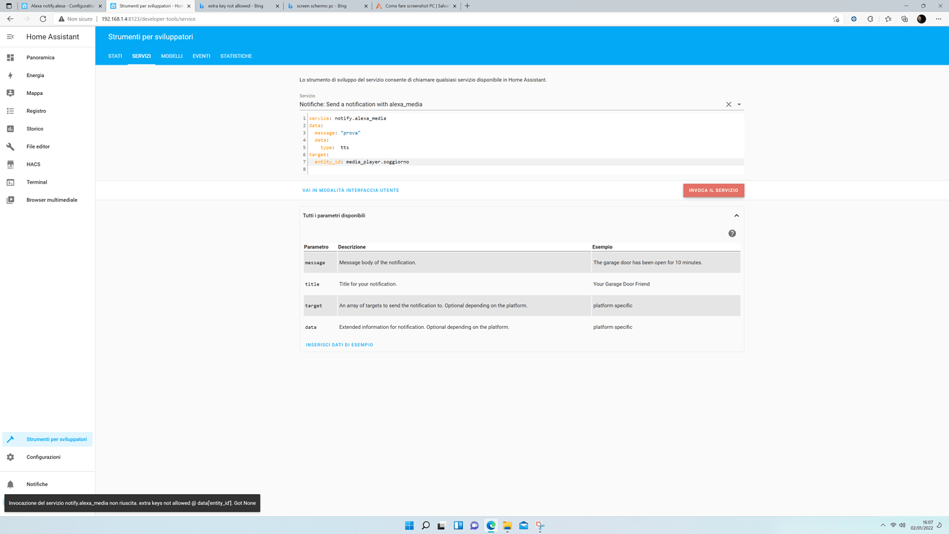 Alexa notify.alexa Voice Assistant Home Assistant Community