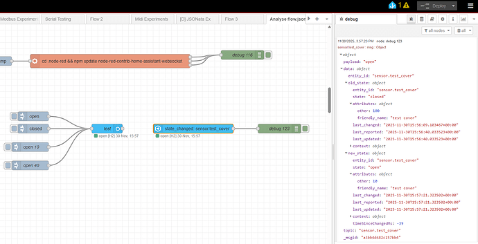 From closed to open state change