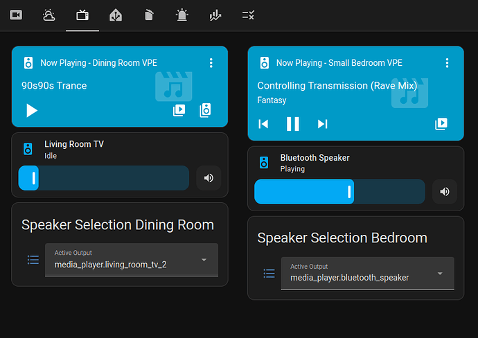 speaker selector and media player