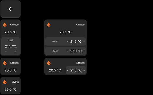 Freely configurable climate tiles