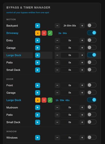Bypass & Timer Manager Card