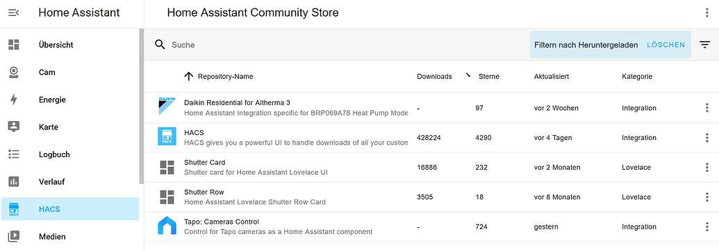 Update HACS Integrations in an HA on docker - Third party integrations ...