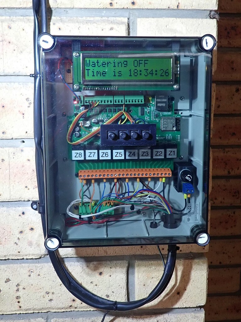 DIY 8 station irrigation based on ESPhome on KC868A8 relay board Share your Projects! Home