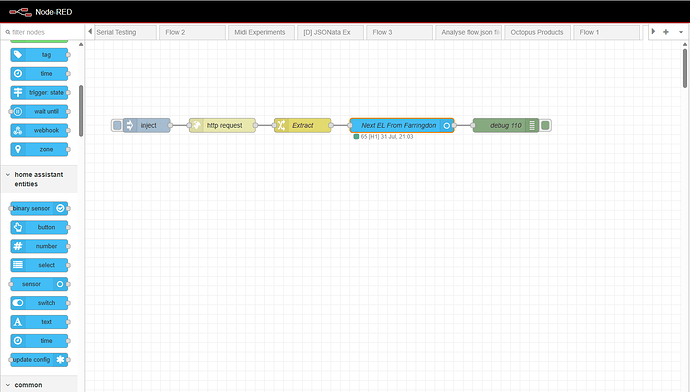 next train API call and process using Node-RED into HA Sensor attribute as an array