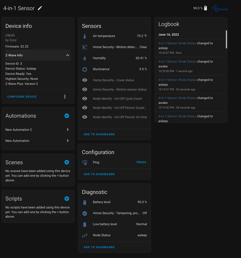 Zooz ZSE40 Motion Sensor Help Beginner Guide ZWave Home Assistant