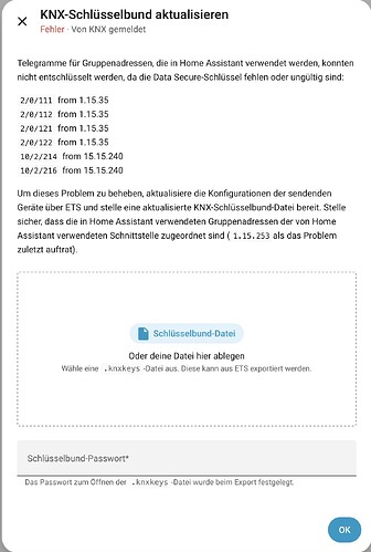 KNX Secure Error