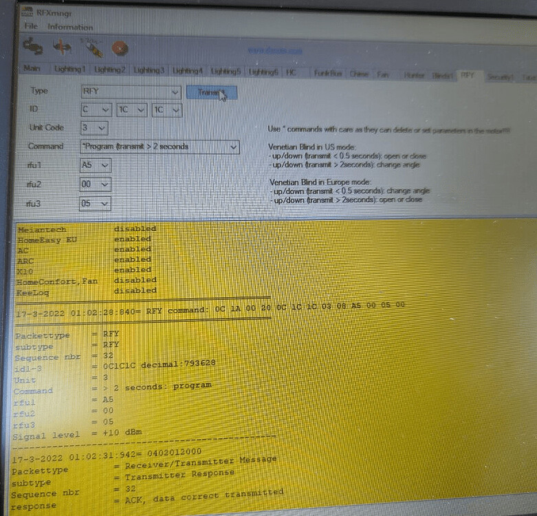 + Somfy right ID code Configuration Home Assistant Community