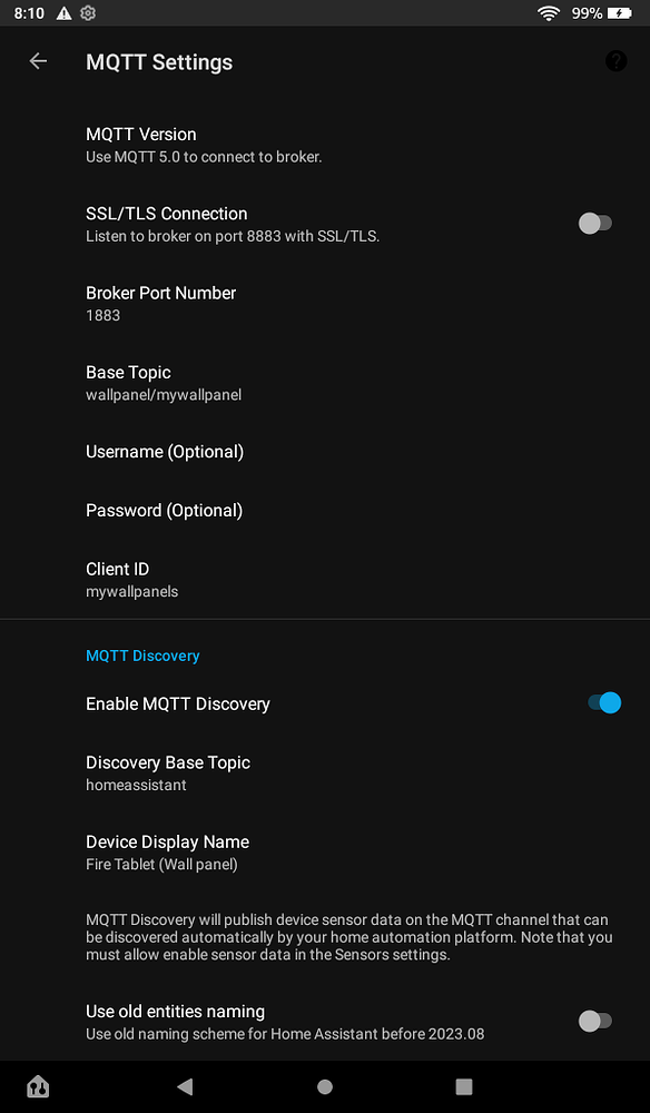 MQTT Not Working For Wallpanel - Configuration - Home Assistant Community