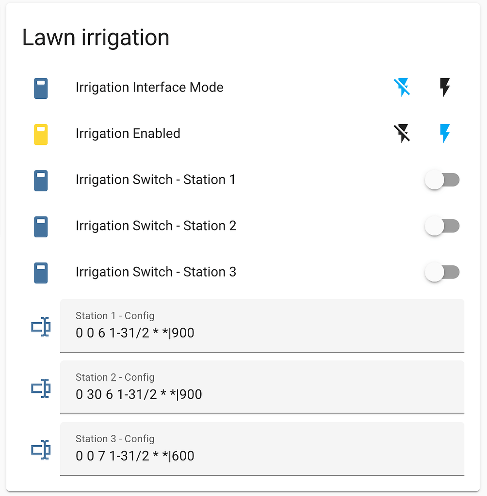 A battery powered ESP8266 lawn irrigation controller operated from HA