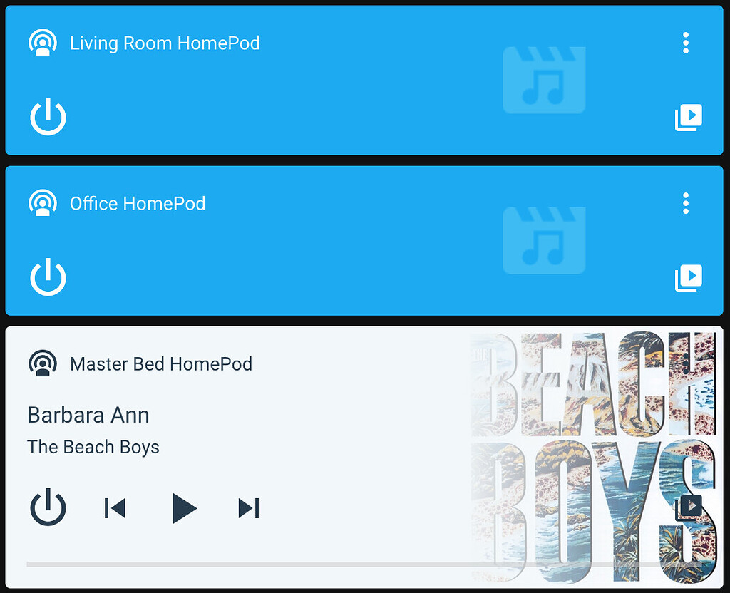 Apple HomePods via Apple TV Media Player card behavior HADashboard Home Assistant Community