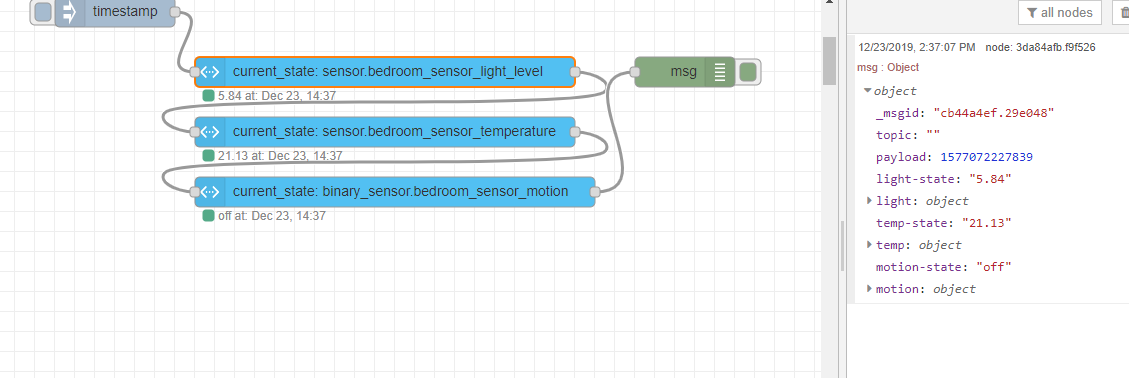 How to parse Node Red Get entities payload into separate variables ...