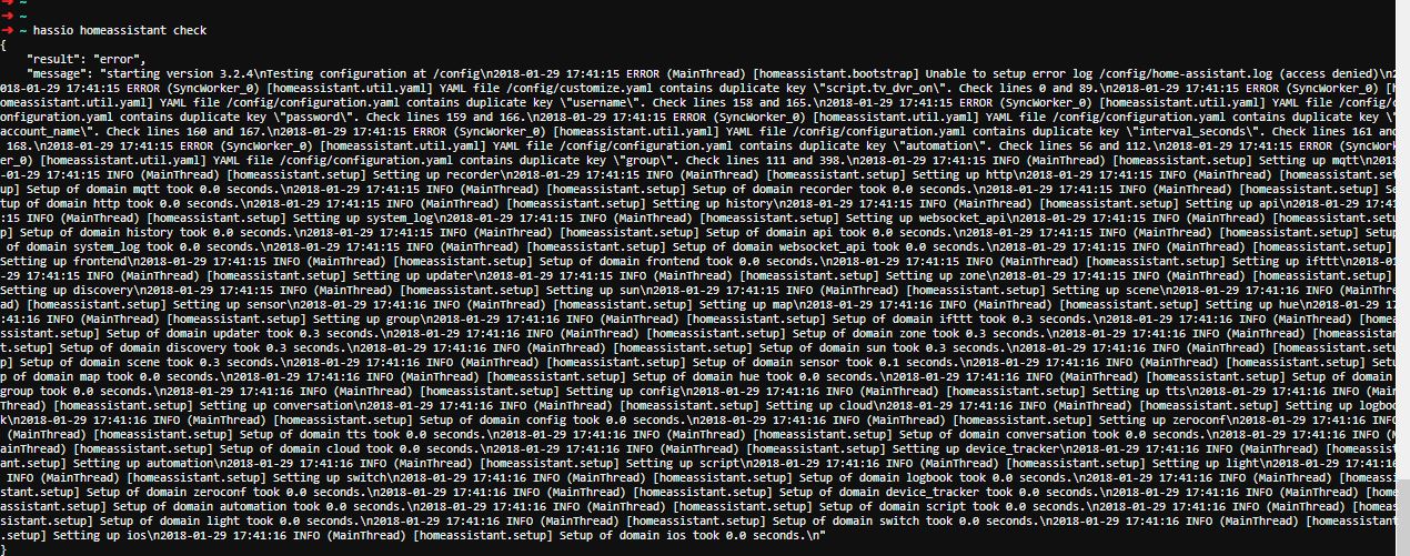 Help! No Carriage return in Check Config output in Terminal Home