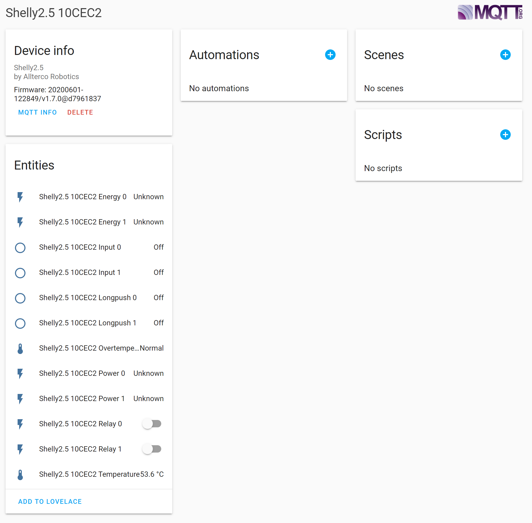 Shellies Discovery Script - Scripts - Home Assistant Community