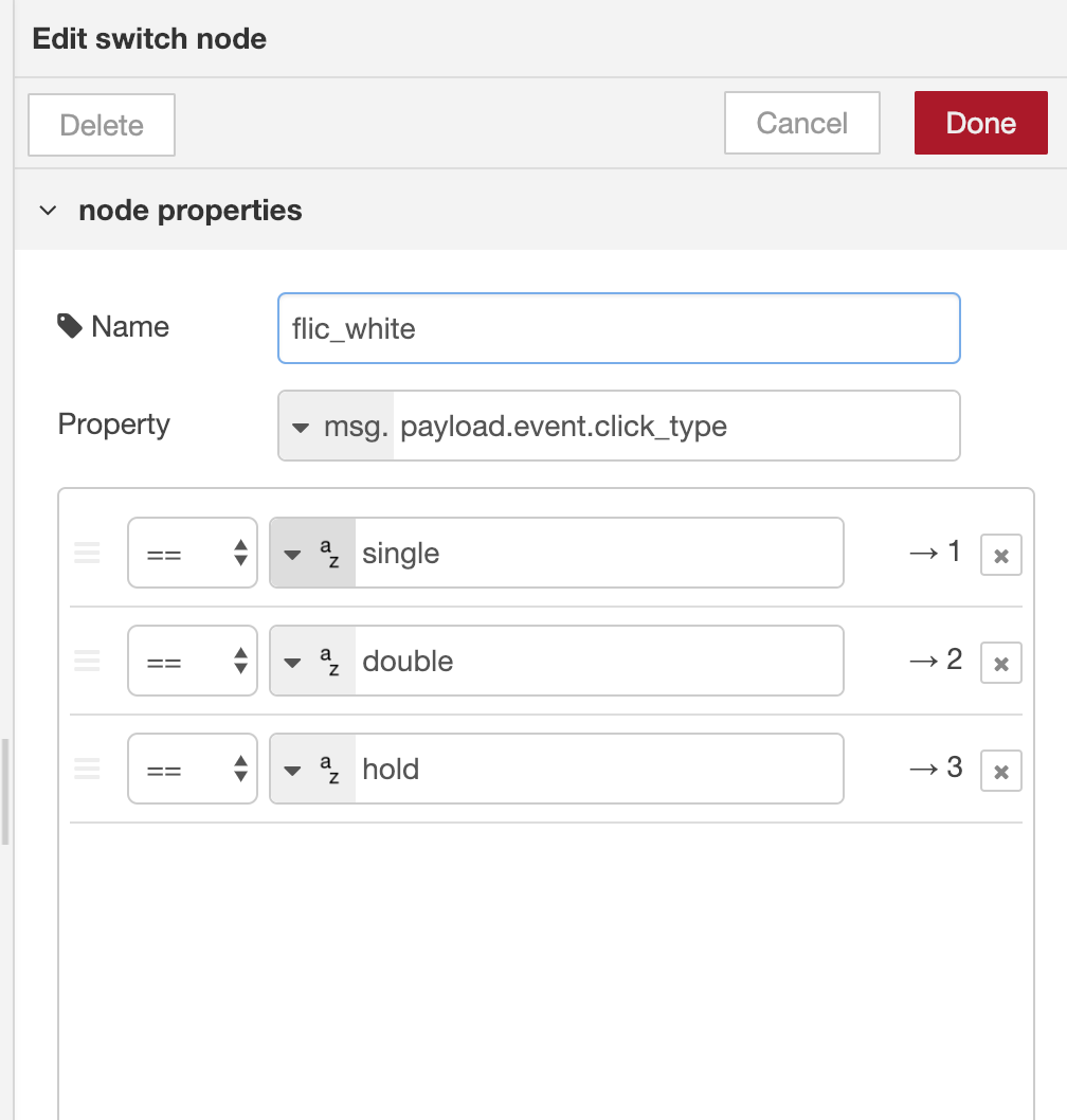 Flic different outputs not working - Node-RED - Home Assistant Community