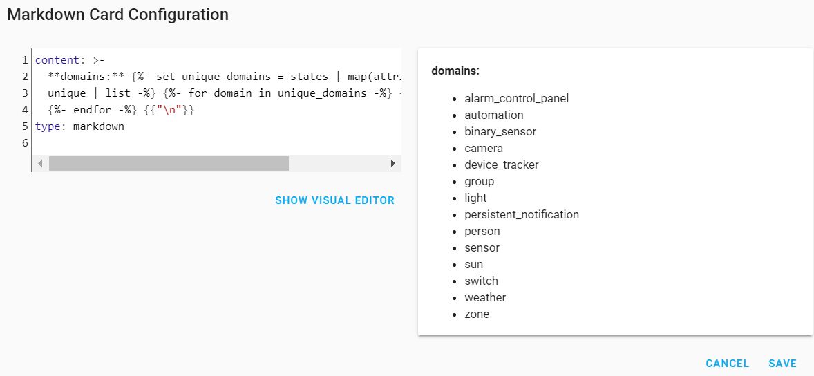 List of all 'domains', 'entities', - Configuration - Home Assistant ...