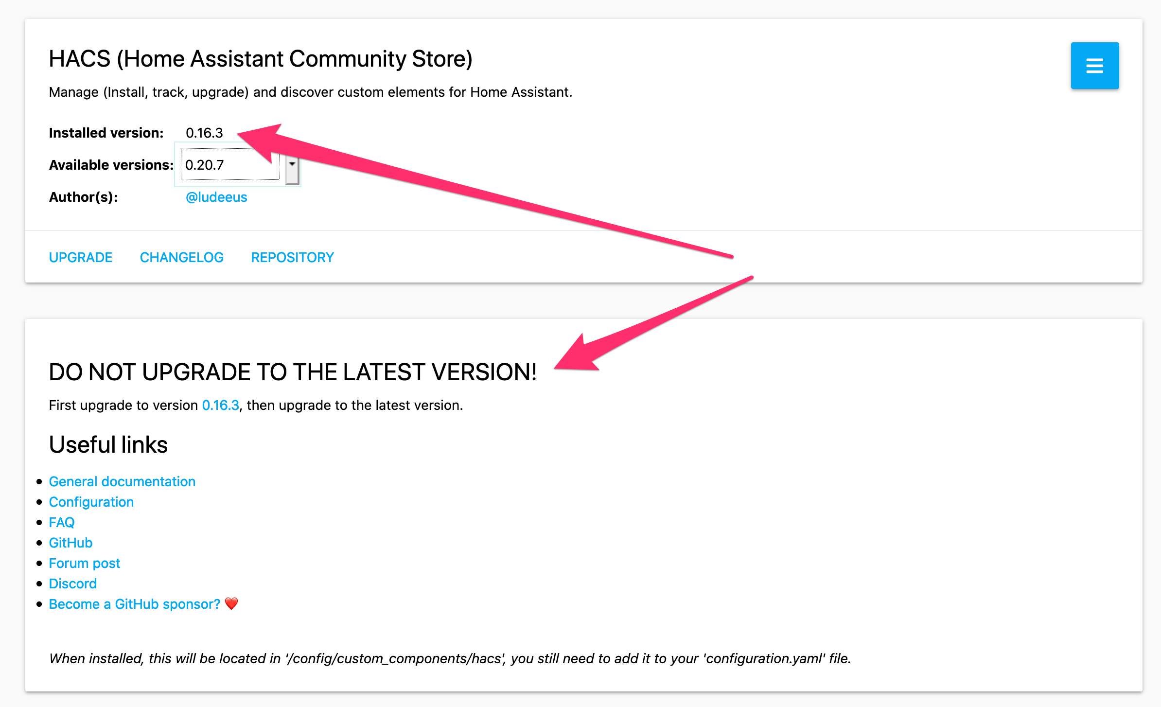 Help Upgrading HACS Manually - Third party integrations - Home ...