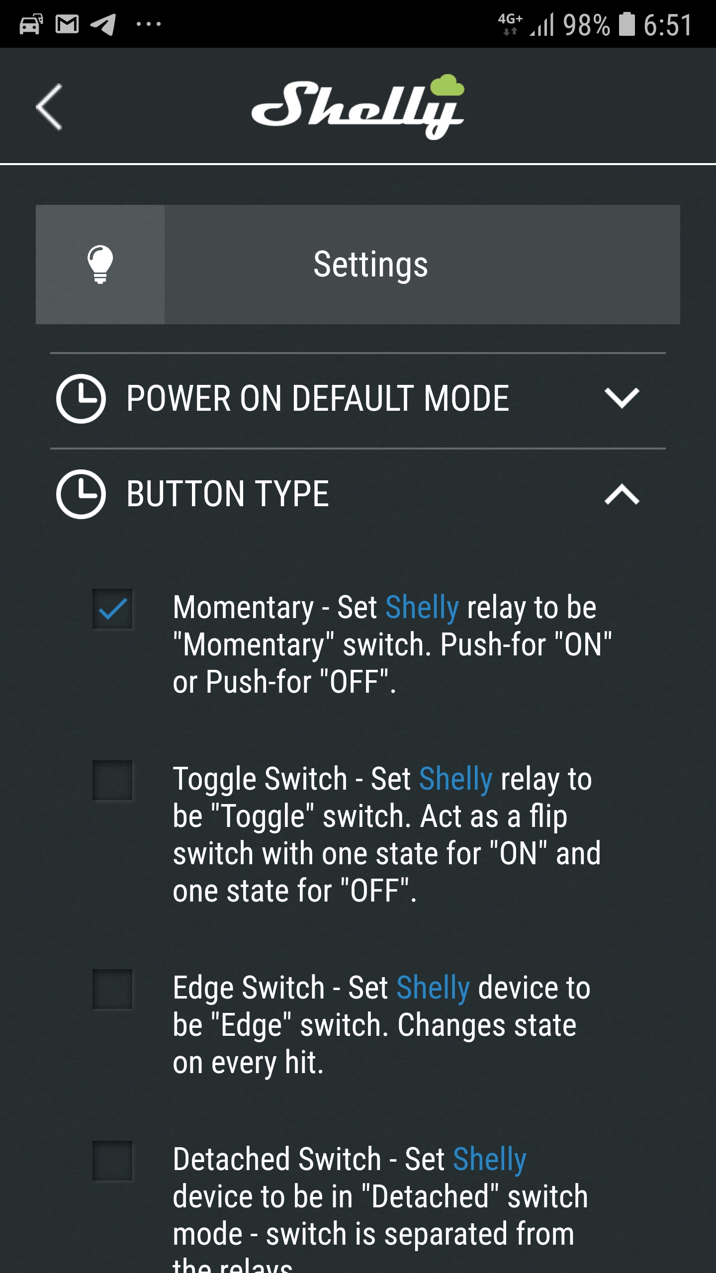 Shelly 1 momentary contact switch Hardware Home Assistant Community