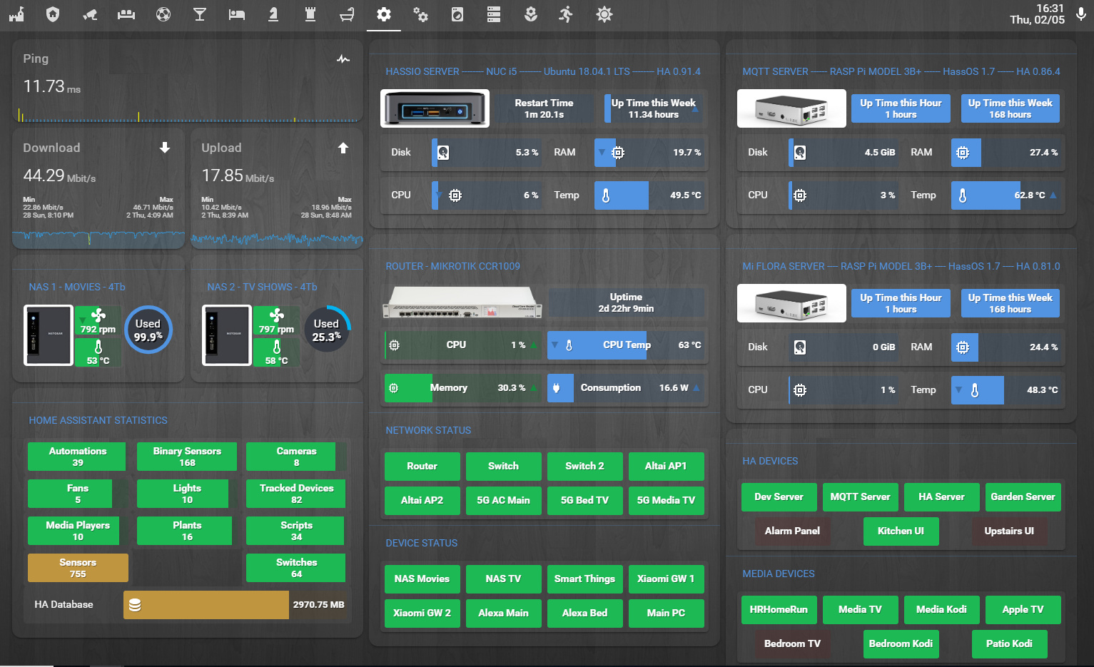 Revamped Lovelace Screens Updated 15 5 19 Share Your Projects Home 