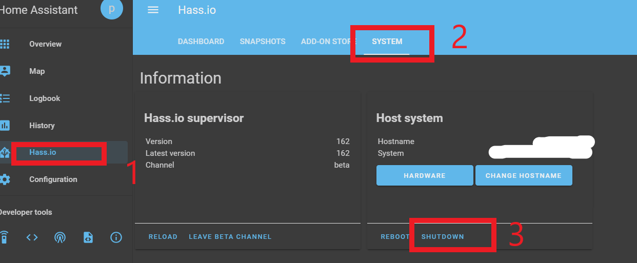 Trying To Trigger Action Hassio Host Shutdown Configuration Home