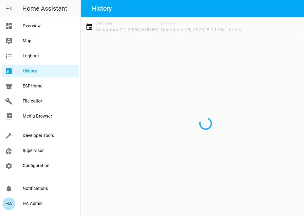 History not showing after move from Ubuntu 18.04LTS Docker to HassOS on