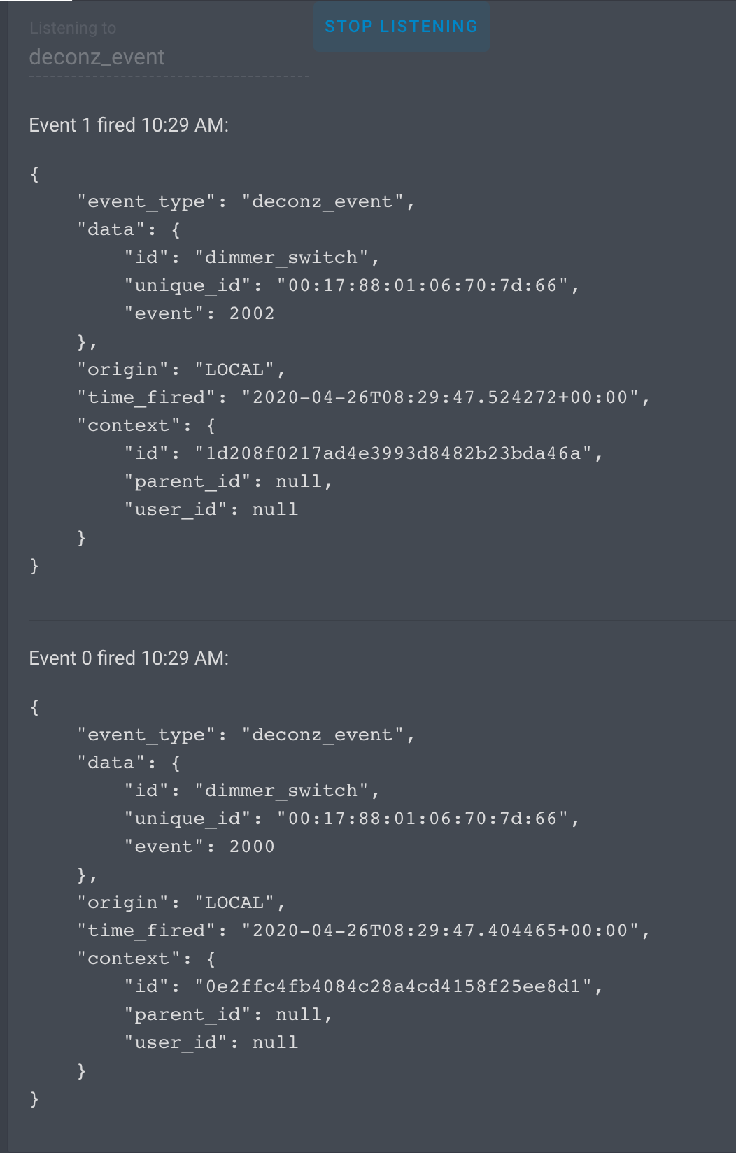 DeCONZ Hue Dimmer Switch app with smooth dimming functionality