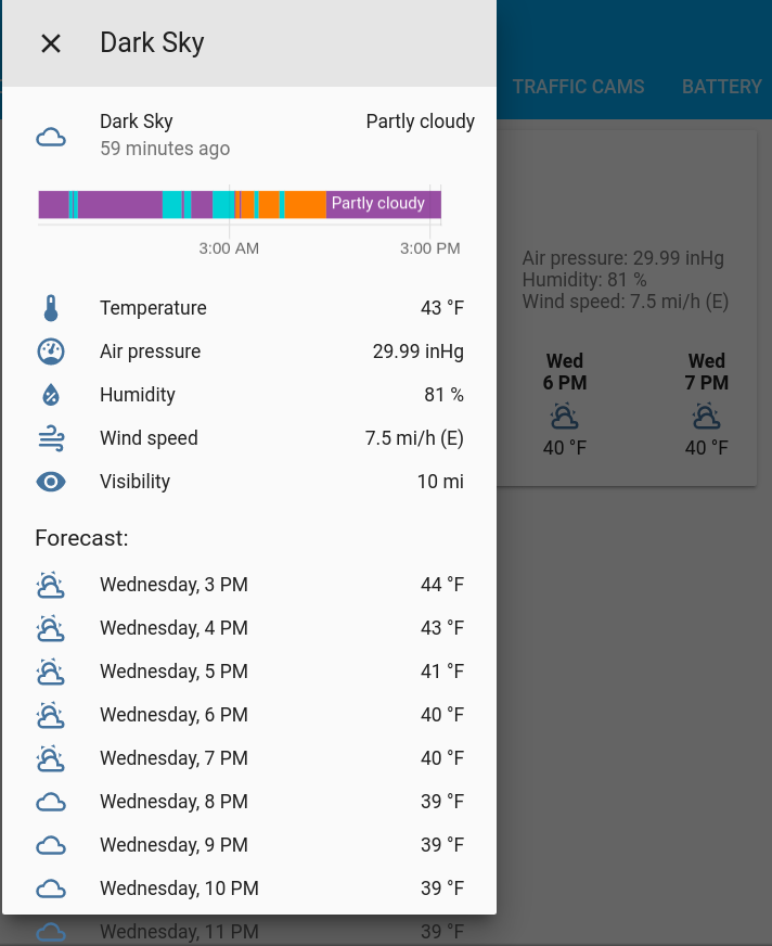 Weather Forecast Card No Longer has Scroll Bars Frontend Home