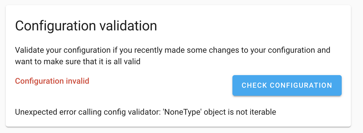 Nonetype' Object Is Not Iterable - Configuration - Home Assistant Community