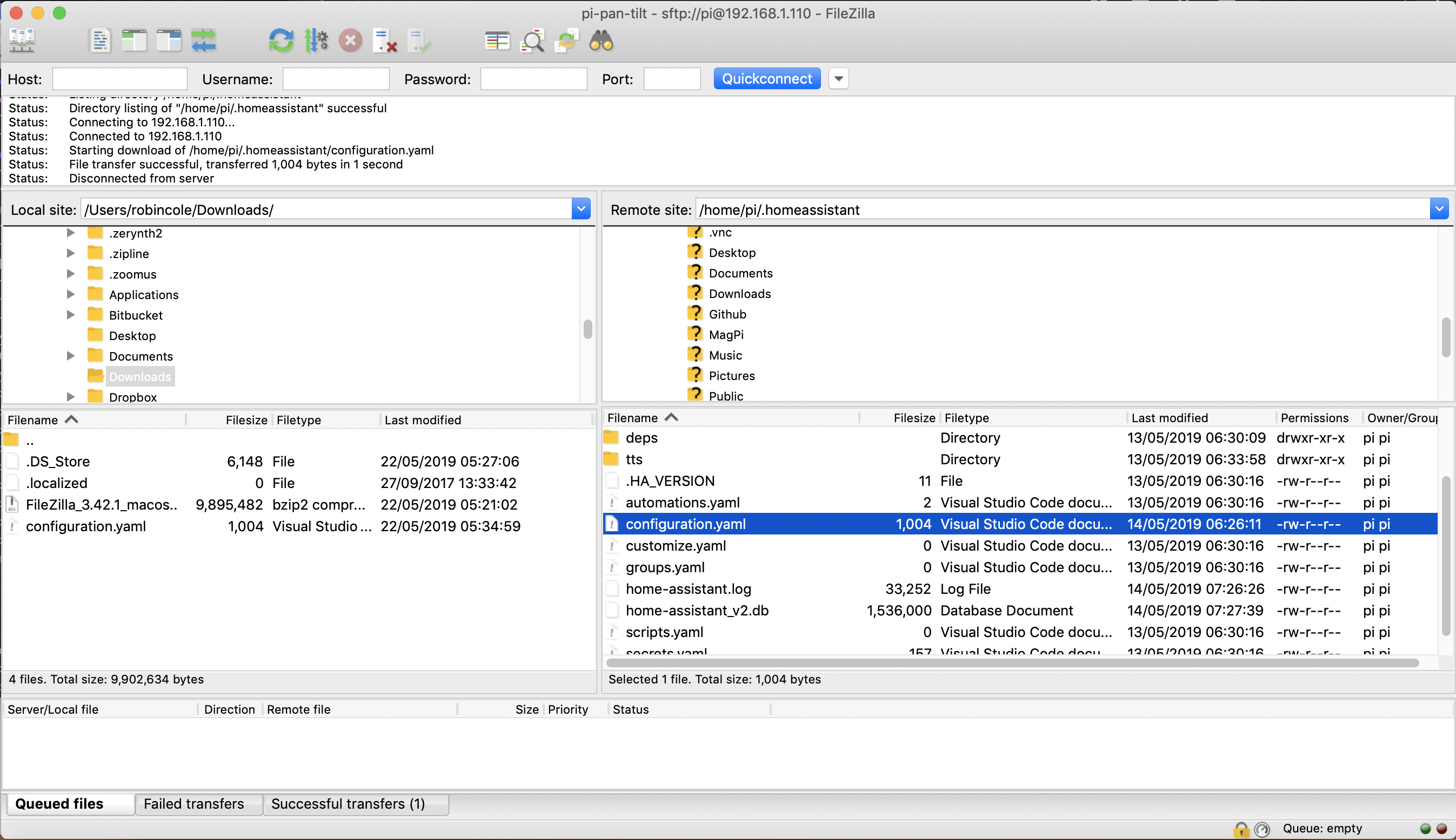 filezilla ssh