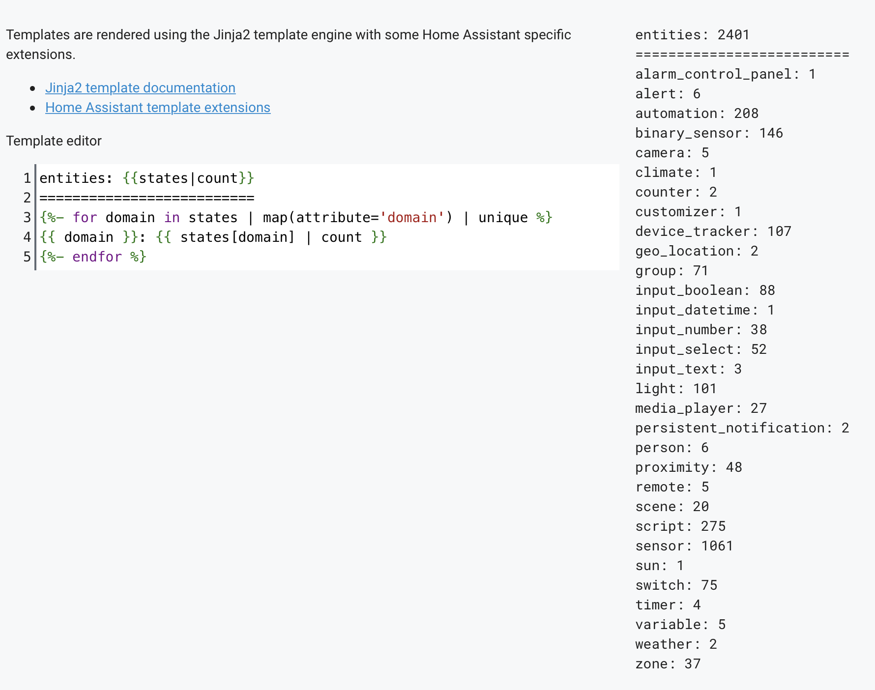 Lazy Man's Entity Count - Something Screwy - Configuration - Home ...