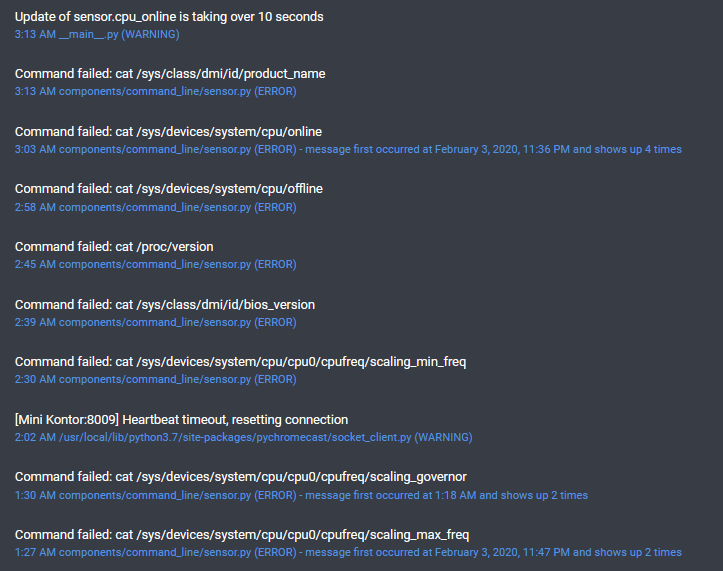 Ping And Command line Sensors Break Randomly Configuration Home 