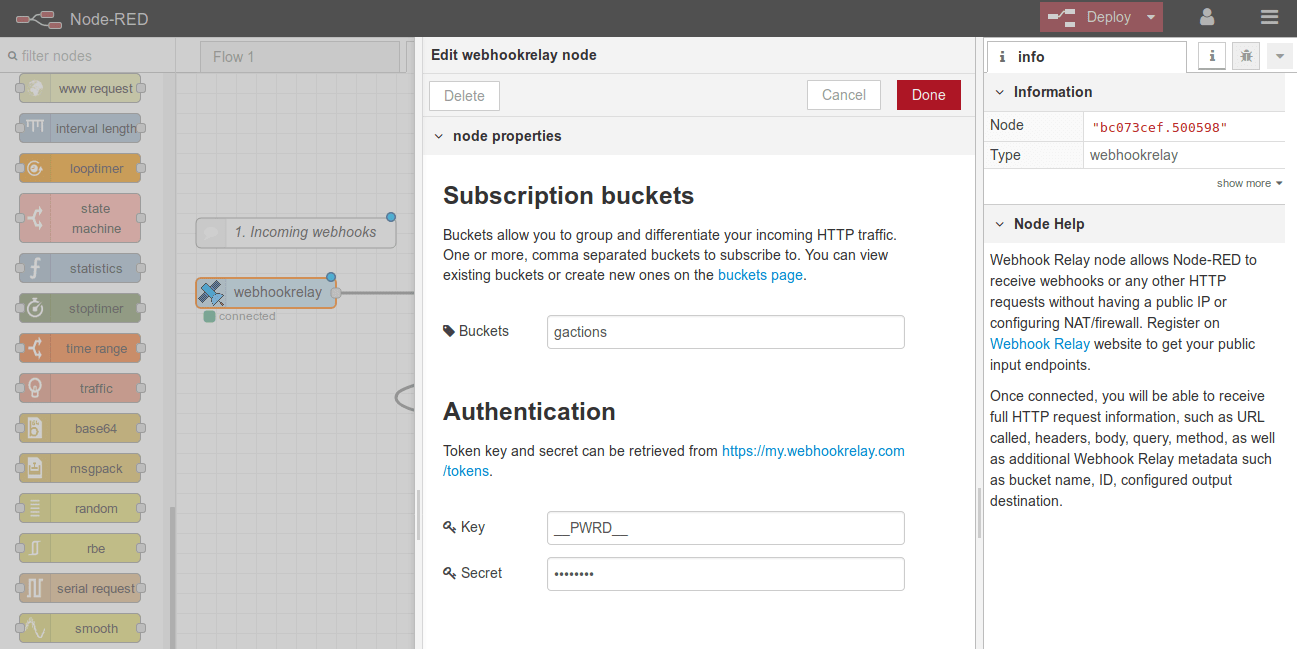 Controlling gadgets with Google Home & IFTTT & Webhook Relay - Node-RED ...
