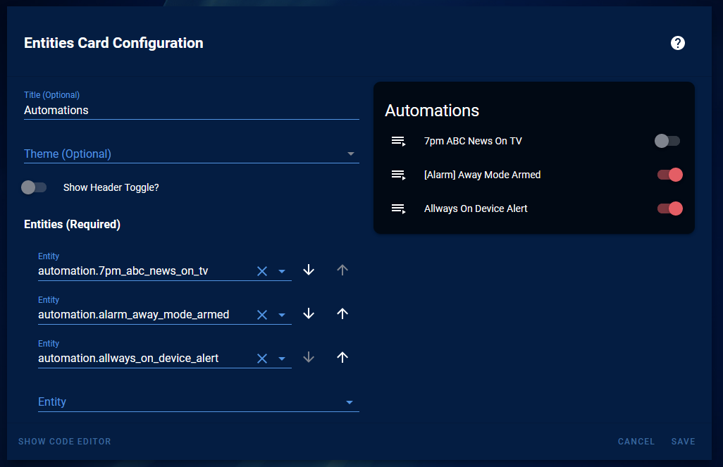 Show Automations On Lovelace Configuration Home Assistant Community