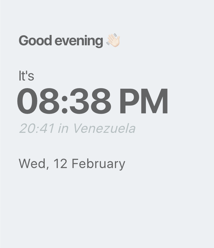 World clock in a different format Configuration Home Assistant