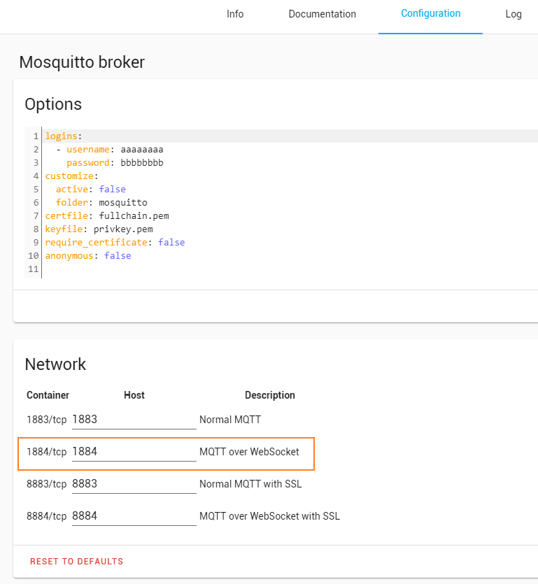 Mosquitto MQTT Over WebSocket Configuration Home Assistant Community