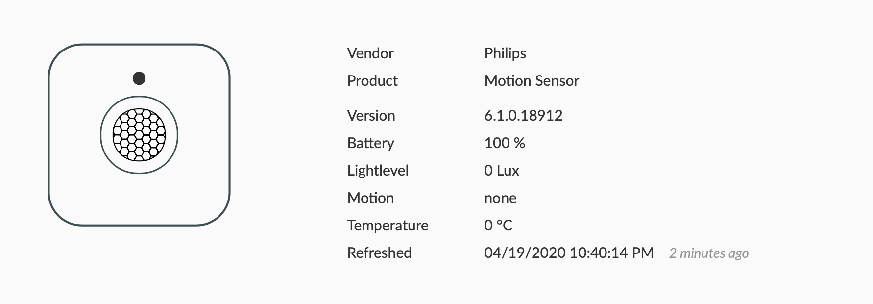 Hue motion sensor not showin temp and lux Configuration Home