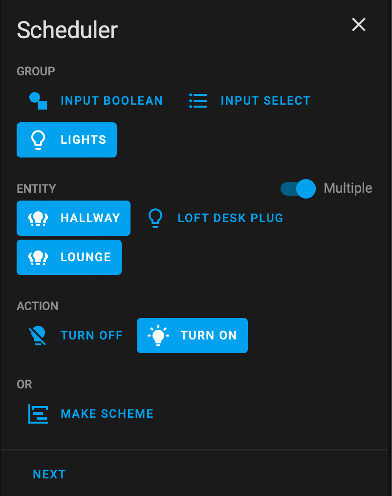 Scheduler card/custom component Lovelace & Frontend Home Assistant
