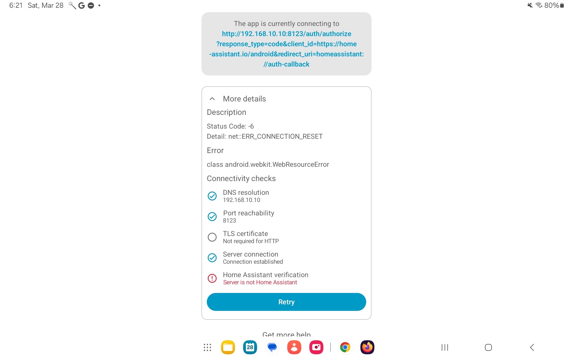 Home Assistant App Lock Android Cant connect internally w. Companion app or chrome on Android - Home ...