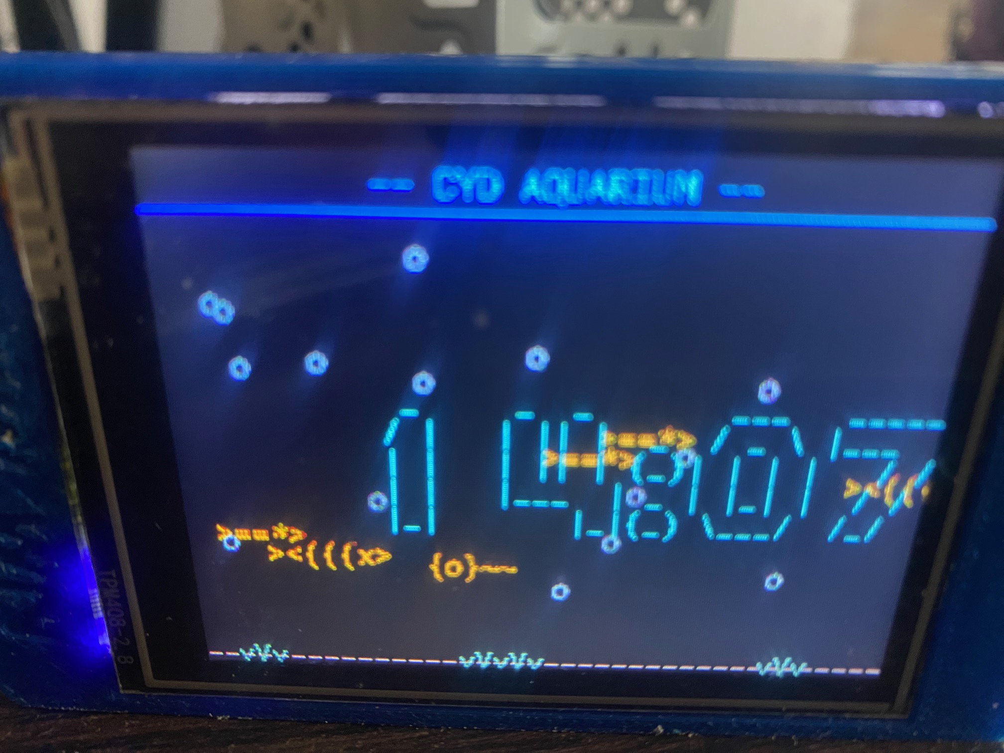 CYD ASCII Aquarium - Esphome -Add text or sensor data to the fish(or ...
